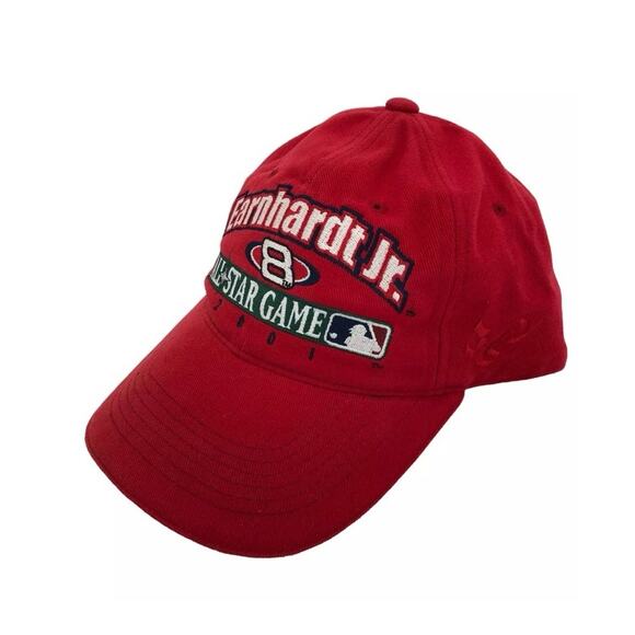 Dale Earnhardt JR #8 All Star Game VTG 2001 Snapback Red Cap Hat Casual NASCAR - Picture 2 of 12